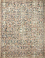 Loloi Angela Rose Aubrey Collection AUB-01 Navy/Multi 7'-6" x 7'-6", .19" Pile Height, Round Area Rug