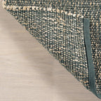 nuLOOM 7'6" x 9'6" Elfriede Jute & Cotton Hand Woven Area Rug, Green, Solid Rustic Farmhouse Style, Weaved Design, Natural Fiber, for Bedroom, Living Room, Dining Room, Hallway, Office, Entryway