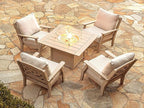 Martha Stewart by POLYWOOD® Chinoiserie Deep Seating Chair in White/Glacier Spa