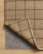 Loloi Chris Loves Julia Fletcher Collection FLE-01 Natural/Olive 9'-3" x 13', .37" Pile Height, Area Rug