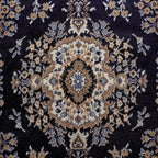 Home Dynamix Premium Sakarya Traditional Medallion Border Area Rug, Navy Blue/Brown, 7'8"x10'7" Rectangle