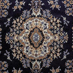 Home Dynamix Premium Sakarya Traditional Medallion Border Area Rug, Navy Blue, 3'7"x5'2" Rectangle