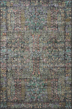 Loloi Rifle Paper Co. Maison Collection MAO-07 Charcoal 5'-0" x 5'-0" Round, .19" Pile Height, Accent Rug