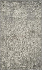 SAFAVIEH Evoke Collection 3' x 5' Silver / Ivory EVK256S Oriental Distressed Non-Shedding Living Room Bedroom Accent Rug