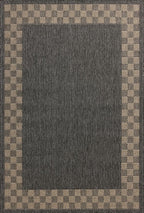 Loloi Chris Loves Julia Providence Collection PRC-01 Charcoal/Natural 2'-3" x 3'-9", .12" Pile Height, Indoor/Outdoor Runner Rug