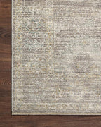 Loloi Magnolia Home by Joanna Gaines Millie Collection MIE-05 Stone/Natural 7'-10" x 7'-10", .25" Pile Height, Round Area Rug