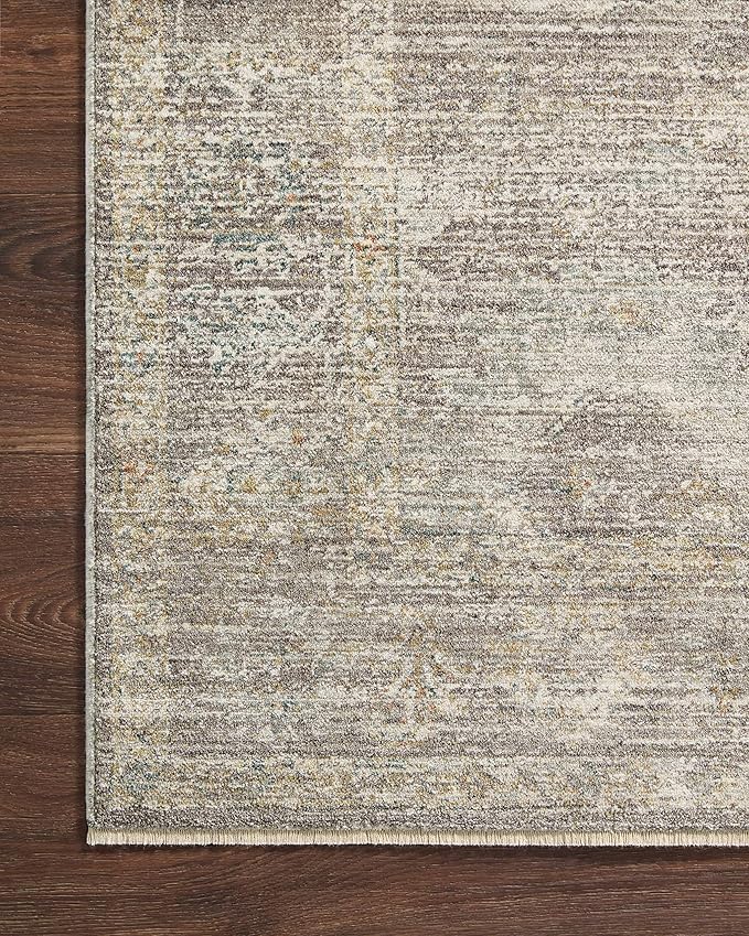 Loloi Magnolia Home by Joanna Gaines Millie Collection MIE-05 Stone/Natural 2'-7" x 8'-0", .25" Pile Height, Runner Rug