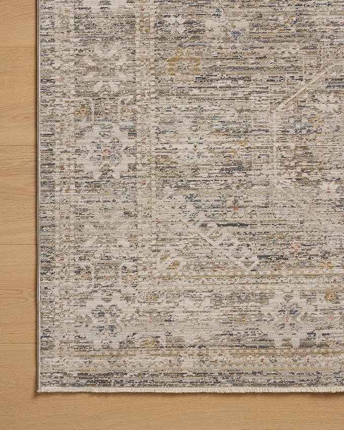 Loloi Chris Loves Julia Ida Collection IDA-01 Taupe/Multi 2'-7" x 10'-0", .19" Pile Height, Runner Rug