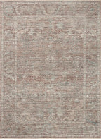 Loloi Magnolia Home by Joanna Gaines Millie Collection MIE-04 Brick/Fog 7'-10" x 10', .25" Pile Height, Area Rug