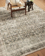 Loloi Amber Lewis Morgan Collection MOG-02 Navy/Sand 3'-6" x 5'-6" 38" Thick Accent Rug feat. CloudPile, Neutral, Room Décor, Vintage Inspired, Livingroom, Bedroom, Dining Area