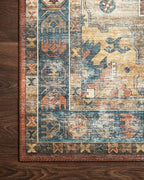 Loloi II Skye Collection SKY-07 Terracotta/Sky 2'-6" x 7'-6" Runner Rug