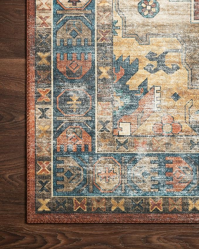 Loloi Skye Collection SKY-11 Rust/Blue 9'-0" x 12'-0" Area Rug