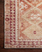 Loloi Layla Collection LAY-16 Natural/Spice 9'-0" x 12'-0" .13" Thick Area Rug, Soft, Durable, Vintage Inspired, Distressed, Low Pile, Non-Shedding, Easy Clean, Printed, Living Room Rug