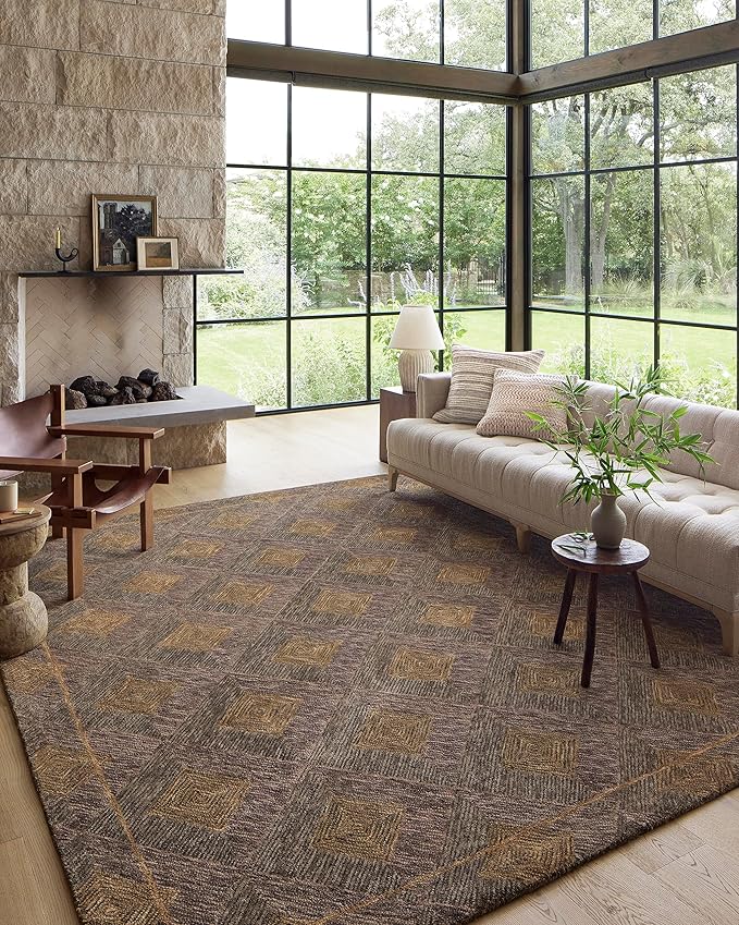 Loloi Varena Collection VAR-04 Plum/Gold 9'-3" x 13' Area Rug