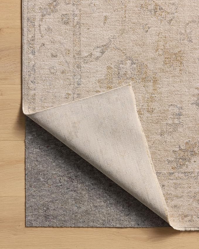 Loloi Chris Loves Julia Louisa Collection LOI-02 Oatmeal/Slate 9'-6" x 13'-1", .38" Pile Height, Area Rug
