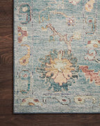 Loloi Margot Collection MAT-06 Denim/Multi 2'-3" x 3'-9" Accent Rug feat. CloudPile, No-Shed Easy Clean Large Patterned Area Rug for Living Room, Bedroom, Dining Area