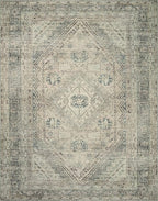 Loloi Magnolia Home by Joanna Gaines Sinclair Collection SIN-04 Natural/Sage 2'-3" x 7'-6", .25" Pile Height, Machine Washable, Runner Rug