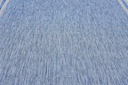 Unique Loom Outdoor Border Collection Area Rug - Soft Border (8' x 11' 4" Rectangle, Blue/ Ivory)