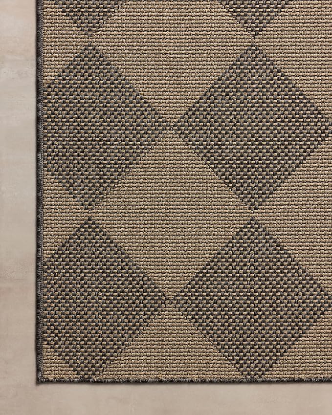 Loloi Chris Loves Julia Providence Collection PRC-04 Graphite/Sand 7'-6" x 10', .12" Pile Height, Indoor/Outdoor Area Rug