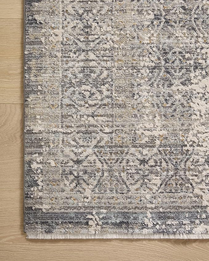 Loloi Amber Lewis Alie Collection ALE-04 Sky/Stone 2'-7'' x 7'-9'', .13'' Pile Height, Runner Rug