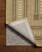 Loloi Chris Loves Julia Alfie Collection ALF-04 Green/Natural 8'-6" x 11'-6" Area Rug Wool Neutral Living Bedroom Dining Carpet