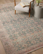 Loloi Angela Rose Aubrey Collection AUB-02 Aqua/Sand 2'-6" x 9'-6", .19" Pile Height, Runner Rug