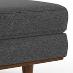 SIMPLIHOME Morrison Mid-Century Modern 89 inch Wide Sofa with Ottoman Set in Charcoal Grey Tightly Woven Performance Fabric for the Living Room and Family Room