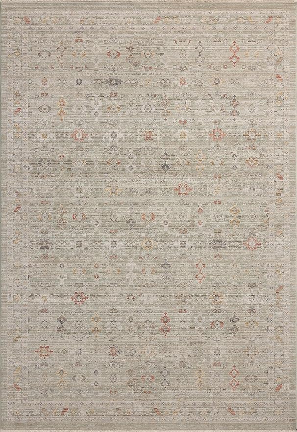 Loloi Chris Loves Julia Ida Collection IDA-04 Spa/Multi 7'-10" x 10', .19" Pile Height, Area Rug