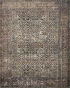Loloi Amber Lewis Morgan Collection MOG-03 Denim/Multi 7'-3" x 9'-3" 38" Thick Area Rug feat. CloudPile, Neutral, Room Décor, Vintage Inspired, Livingroom, Bedroom, Dining Area