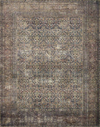 Loloi Amber Lewis Morgan Collection MOG-03 Denim/Multi 8'-3" x 11'-3" 38" Thick Area Rug feat. CloudPile, Neutral, Room Décor, Vintage Inspired, Livingroom, Bedroom, Dining Area