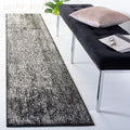 SAFAVIEH Evoke Collection Runner Rug - 2'2" x 15', Black & Grey, Distressed Design, Non-Shedding & Easy to Clean, Ideal for Foyer, Bedroom, Kitchen, Hallway (EVK256R)