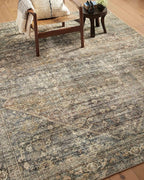 Loloi Amber Lewis Morgan Collection MOG-05 Spice/Lagoon 5'-0" x 7'-0" 38" Thick Area Rug feat. CloudPile, Neutral, Room Décor, Vintage Inspired, Livingroom, Bedroom, Dining Area