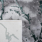 SAFAVIEH Craft Collection Runner Rug - 2'3" x 12', Grey & Green, Modern Abstract Design, Non-Shedding & Easy Care, Ideal for High Traffic Areas in Living Room, Bedroom (CFT877Y)