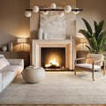 nuLOOM Ashli Solid Farmhouse Jute Area Rug, 8'6" x 11'6", Off-white