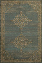 Loloi Magnolia Home by Joanna Gaines Mona Collection MOA-04 Aqua/Wheat 7'-6" x 10' Area Rug