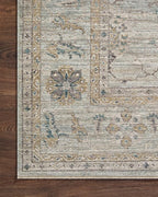 Loloi Magnolia Home by Joanna Gaines Millie Collection MIE-02 Sky/Gold 5'-3" x 7'-6", .25" Pile Height, Area Rug