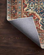 Loloi Layla Collection LAY-09 Cobalt Blue/Spice 5'-0" x 7'-6" .13" Thick Area Rug, Soft, Durable, Vintage Inspired, Distressed, Low Pile, Non-Shedding, Easy Clean, Printed, Living Room Rug