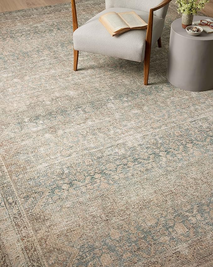 Loloi Angela Rose Aubrey Collection AUB-03 Jade/Natural 10'-0" x 14'-0", .19" Pile Height, Area Rug