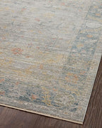 Loloi Magnolia Home by Joanna Gaines Millie Collection MIE-04 Slate/Multi 5'-3" x 7'-6", .25" Pile Height, Area Rug