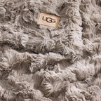 UGG Faux Fur Full/Queen Size Blanket, Double-Sided Warm Cozy Blanket, Extra Large Throw for Sofa, Washable Bedding for Full or Queen Size Bed, Cute Room Decor, 90" x 90", Oyster Brown (Adalee)