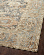 Loloi Margot Collection MAT-03 Ocean/Spice 2'-6" x 11'-6" Runner Rug feat. CloudPile, No-Shed Easy Clean Large Patterned Area Rug for Living Room, Bedroom, Dining Area
