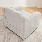 VANOMi Oversized Accent Chair, Modern Living Room Chairs, Comfy Boucle Fabric Upholstered Armchair for Bedroom, Office, Waiting Room (Beige)