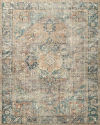Loloi Margot Collection MAT-02 Terracotta/Lagoon 3'-6" x 5'-6" Accent Rug feat. CloudPile, No-Shed Easy Clean Large Patterned Area Rug for Living Room, Bedroom, Dining Area