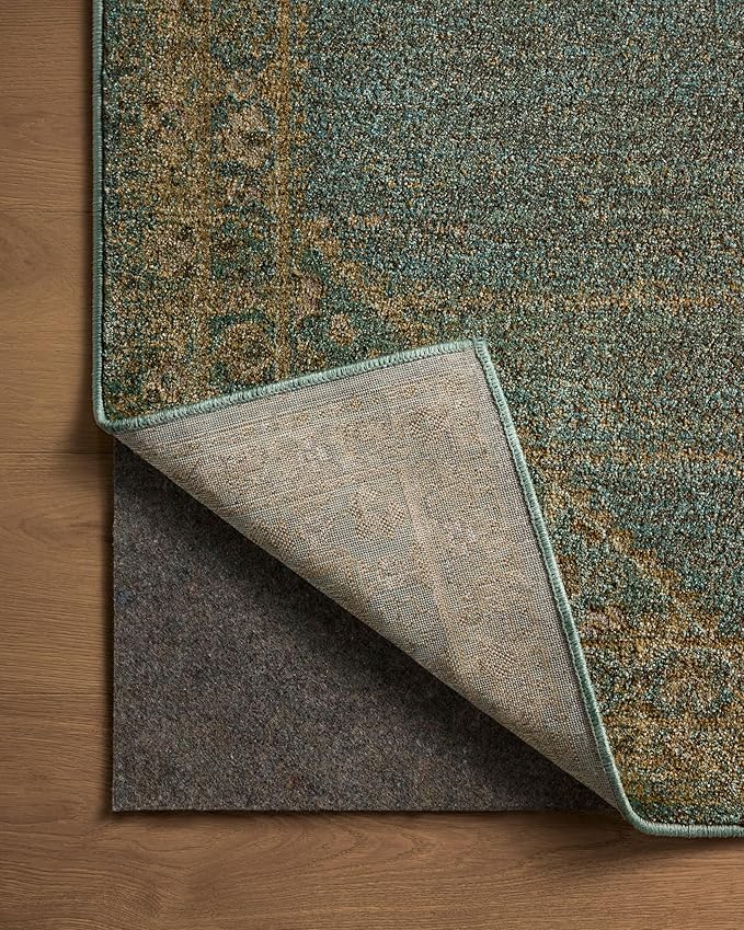 Loloi Magnolia Home by Joanna Gaines Mona Collection MOA-04 Aqua/Wheat 7'-6" x 10' Area Rug
