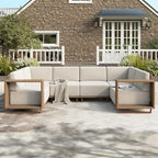 HERA'S HOUSE 6 Pieces Patio Furniture Set, Sectional Outdoor Rattan Wicker Sofa, All Weather Patio Conversation Set with 5.3" Widened Armrest, 10" Ultra Thick Comfy Sponge Cushion, Patio Couch