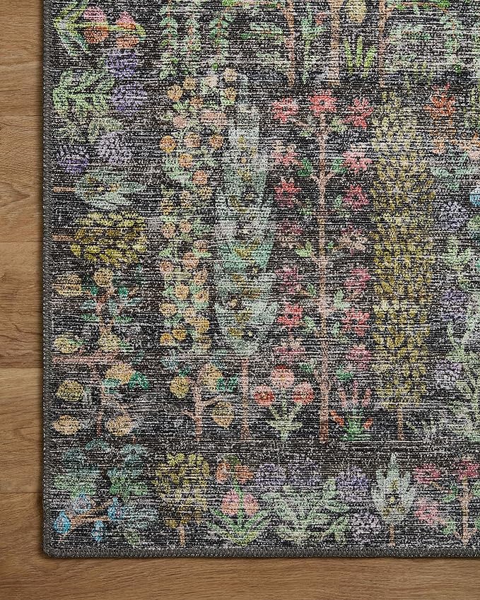 Loloi Rifle Paper Co. Maison Collection MAO-07 Charcoal 2'-6" x 12'-0", .19" Pile Height, Runner Rug