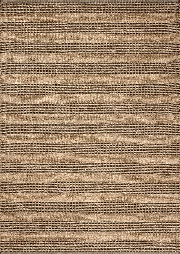 Loloi Chris Loves Julia Judy Collection JUD-06 Natural/Chocolate 2'-6" x 7'-6" Runner Rug