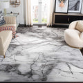 SAFAVIEH Craft Collection Area Rug - 6'7" x 9', Grey & Silver, Modern Abstract Design, Non-Shedding & Easy Care, Ideal for High Traffic Areas in Living Room, Bedroom (CFT877G)