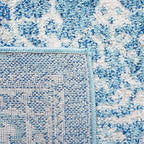 SAFAVIEH Area Rug 10x14 - Evoke Collection - Large - Blue & Ivory, Distressed Design, Non-Shedding & Easy to Clean, Ideal for Living Room, Bedroom, Dining Space (EVK256C)