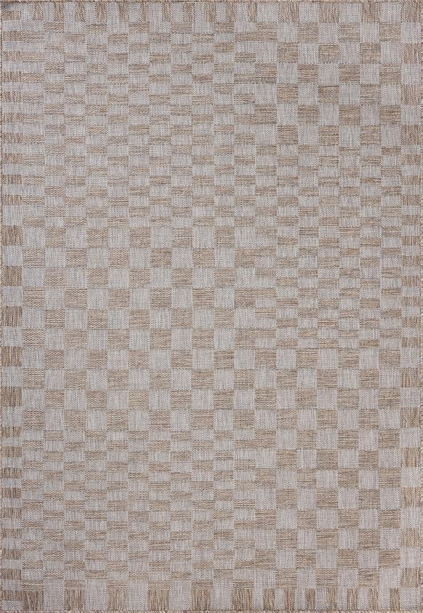 Loloi Amber Lewis Topanga Collection TOP-03 Natural/Dove 2'-3" x 3'-9" Indoor/Outdoor Area Rug
